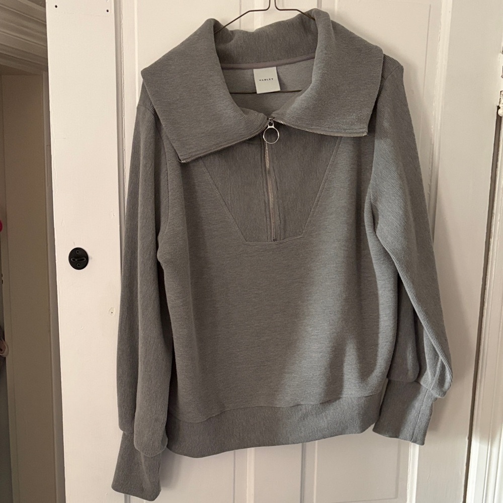 Varley Vine Pullover Ribbed Zip-Up Top